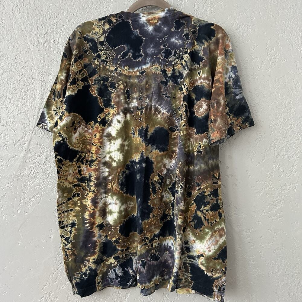 American Apparel Tie Dye T Shirt Mens 2XL USA Made Grunge Festival Earth Tone - Picture 2 of 9
